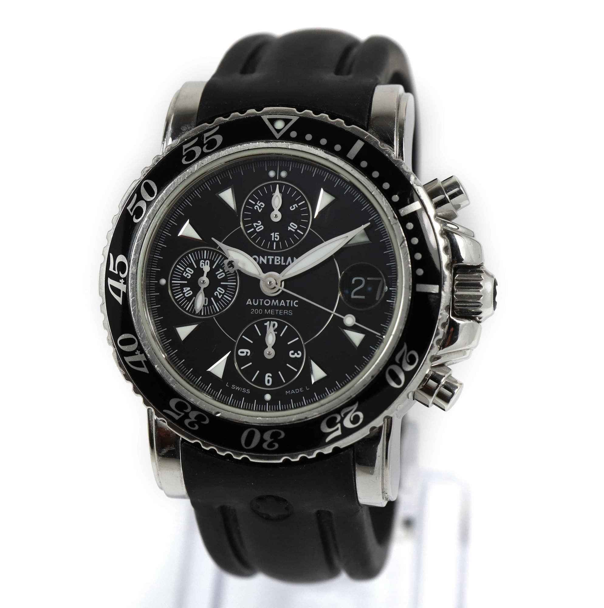 Montblanc Meisterstuck Sport Chronograph 7034 41mm Steel Black Dial