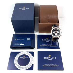 Breitling UB0127211B1P2 Navitimer B01 Chronograph 46 Stainless Steel and 18K Red Gold Black Dial 46mm
