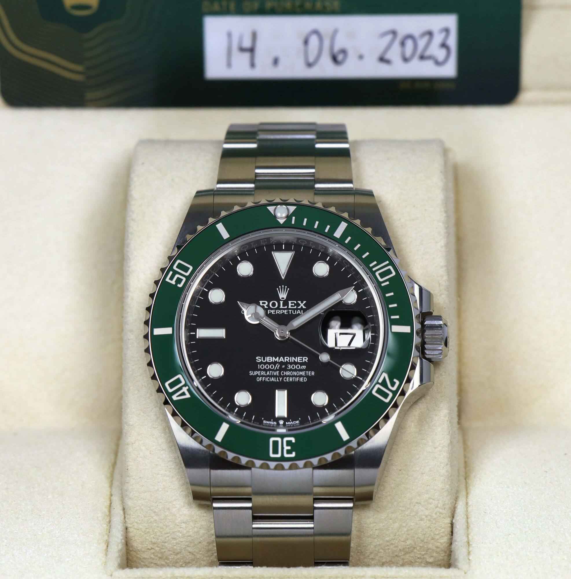 Rolex Submariner Kermit Starbucks 126610LV Stainless Steel Watch (Black  Dial)