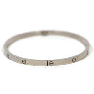 Cartier Love Bracelet Small Thin 18k White Gold Size 20 w Box Tool