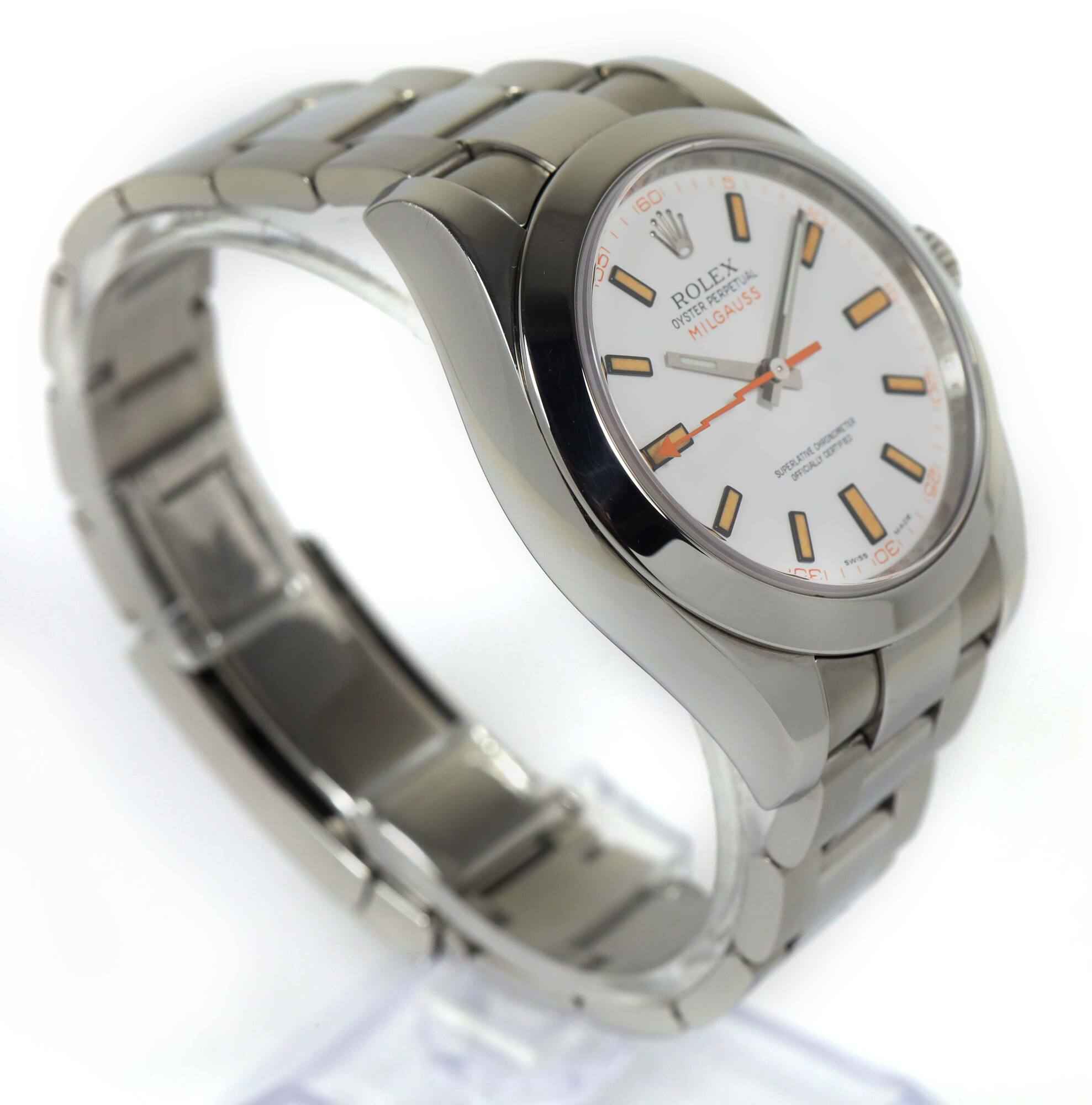 Rolex milgauss outlet white face