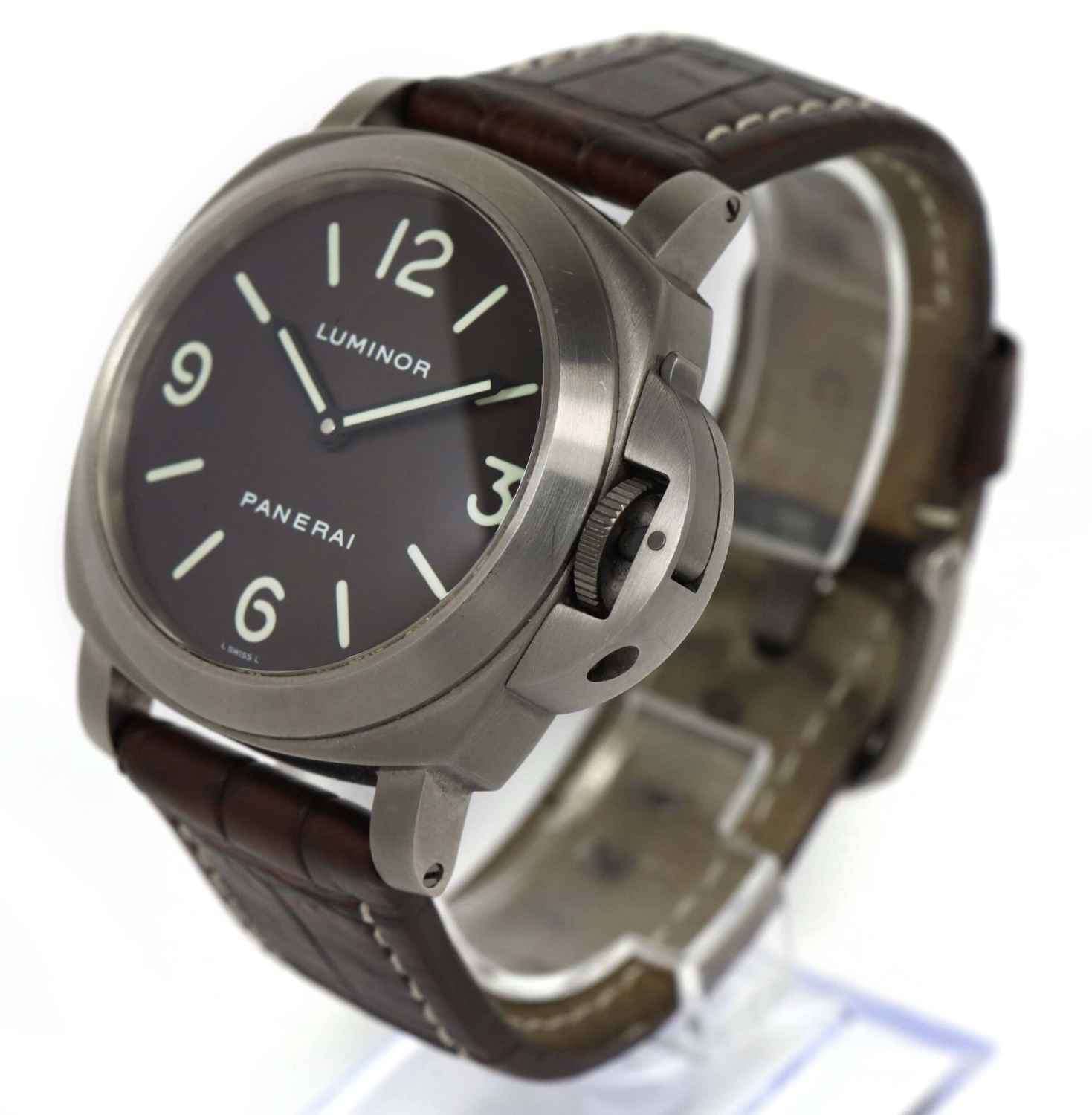 Panerai Luminor Base PAM00055 44MM Titanium Brown Dial Box