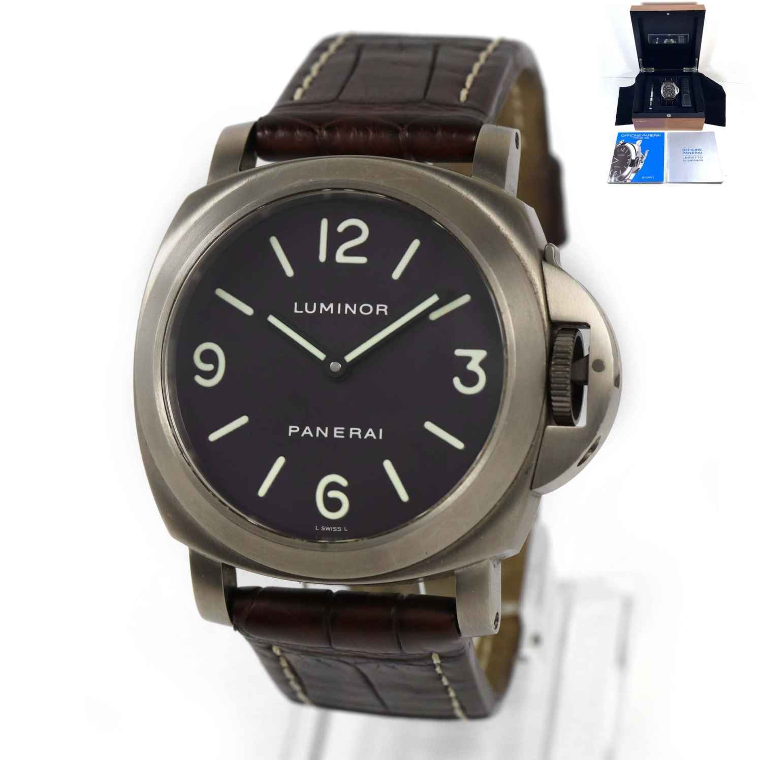 Panerai Luminor Base PAM00055 44MM Titanium Brown Dial Box