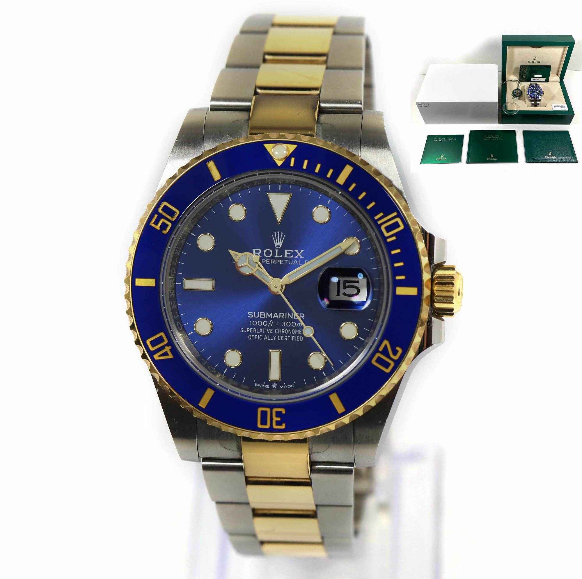 2022 Rolex Submariner Bluesy 126613LB 41MM 18K Yg Two Tone