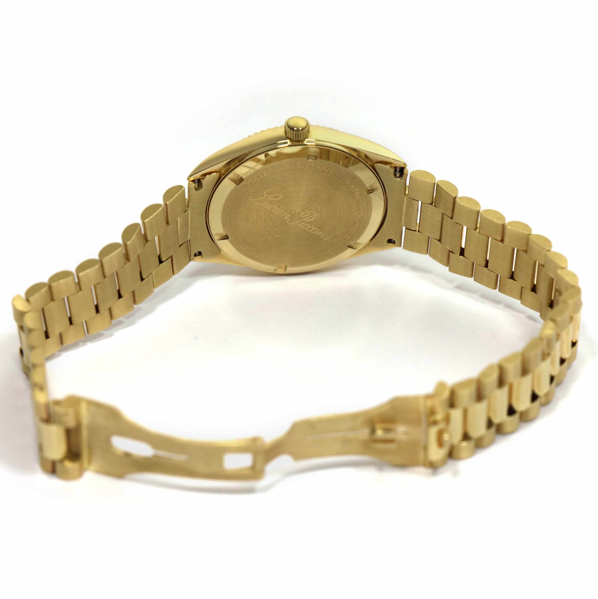 14K Yellow Gold Lucien Piccard Ladies Watch, 26.65 grams, Adjustable 6.5-  7.25