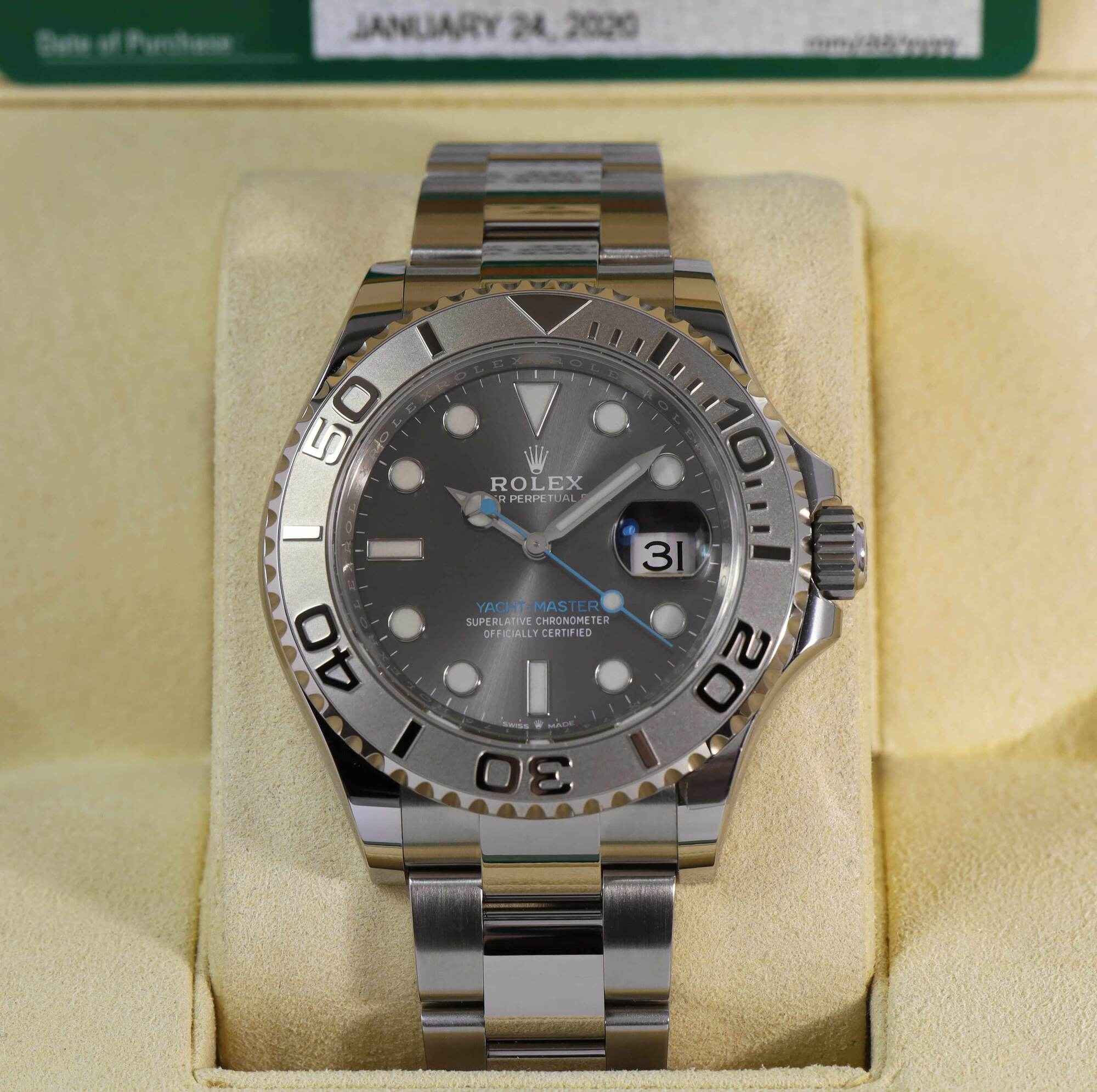 2020 NOS Rolex Yachtmaster 126622 40MM Rhodium Dial Box Papers