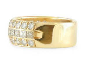 Princess-and-Round-Diamond-Wedding-Band-14k-Yellow-Gold-220ct-SI1-SZ-6-112454231670-2