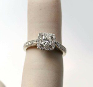 Leo-Princess-Cut-Halo-Diamond-Engagement-Ring-74ct-FSI1-14k-White-Gold-SZ-65-133040421481-2