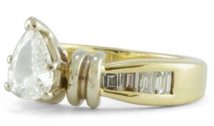 Pear-Diamond-Engagement-Ring-14k-Yellow-Gold-Tappering-Channel-135ct-TW-SZ-6-112454231571-2