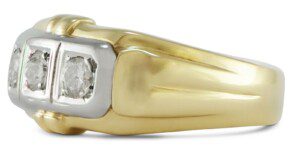 14k-Yellow-Gold-Ring-Round-Diamond-68ct-Size-10-Mens-HSI1-2-Tone-172745558522-2