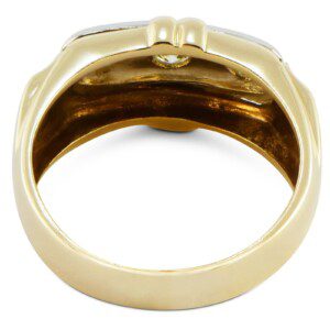 14k-Yellow-Gold-Ring-Round-Diamond-68ct-Size-10-Mens-HSI1-2-Tone-172745558522-3