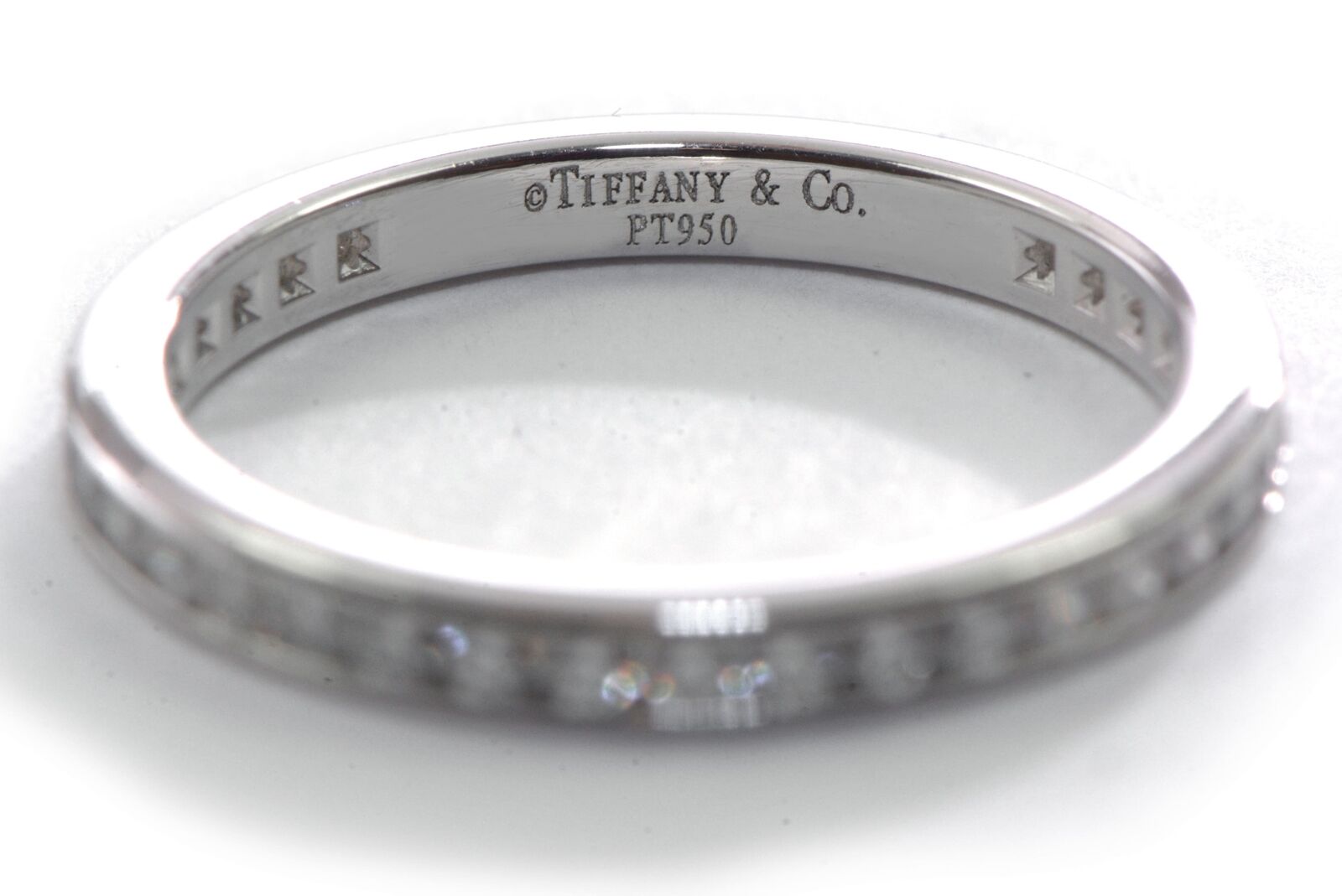 Tiffany & Co Platinum Diamond Eternity Ring - 2mm - Size 5.25 - W ...