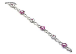 Antique-Diamond-Ruby-Flower-Bracelet-in-Platinum-625-ct-TW-VS-Clarity-FG-132994942245-2